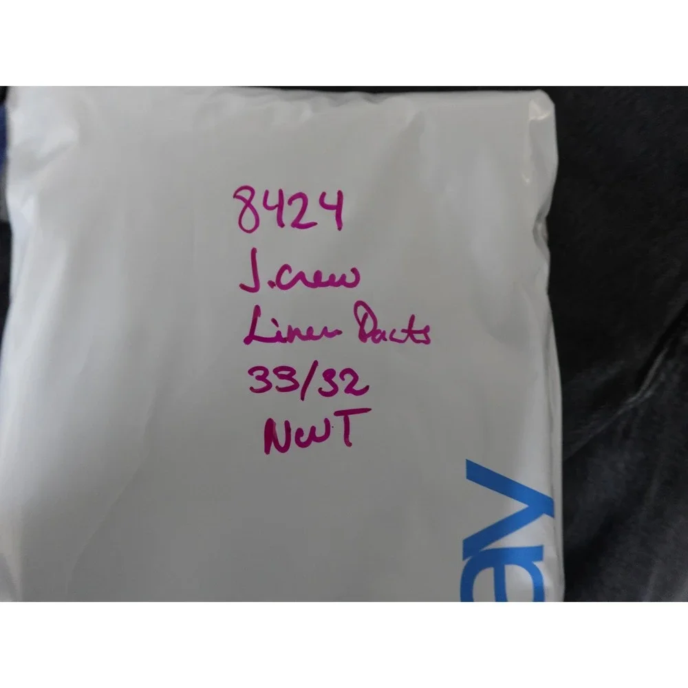 J.Crew Mens 33x32 Classic Fit Linen Trouser Beige Glen Check Plaid Pants 2024 - Picture 16 of 16